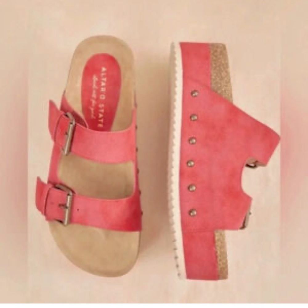 Altar'd State Pink Slide Sandals